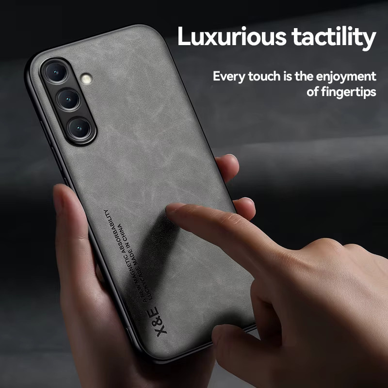 Luxuriöse Leder-Handyhülle für Samsung Galaxy A57 A37 A56 A36 A16 A55 A54 A53 A07 A17 in Grün mit weicher Abdeckung für Autohalter - Bild 2
