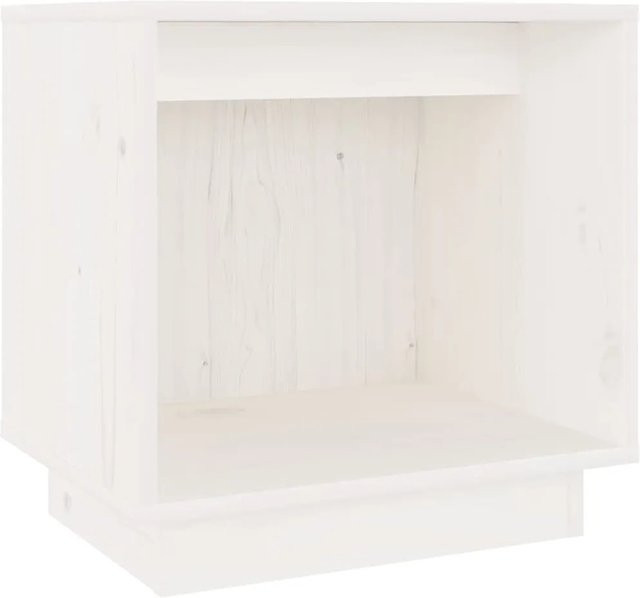 vidaXL Nachttisch aus Kiefer-Massivholz in Weiß, modern, B/T/H: 40 x 30 x 40 cm - Bild 1