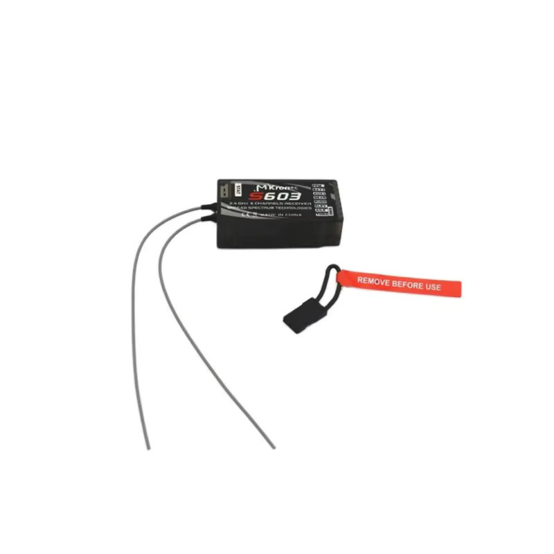 Spektrum DSMX DSM2 6CH 2,4G PPM Empfänger in Schwarz für RC Flugzeuge, Drohnen und FPV-Systeme kompatibel mit NX8, DX6i, DX7, DX8, DSX9 und MKron S603 JR Sendern - Bild 2
