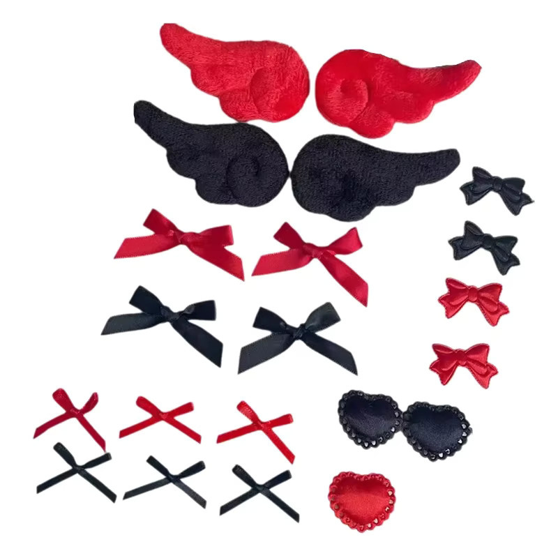 Tani Mi DIY Handwerk Material Kit für Itabag Dekoration in Schwarz und Rot mit Spitze für Taschen, Abzeichen und Kartenhalter - Bild 7