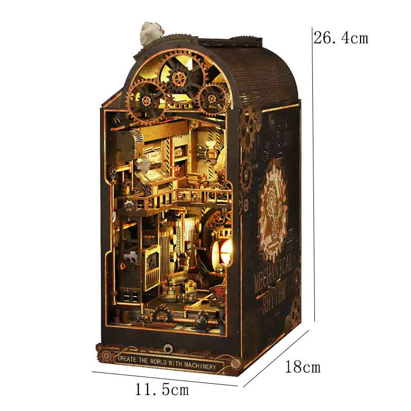 zuuton DIY Buch Nook Kit, Holz Puppenhaus Bücherregal Einsatz, 3D Puzzle - Bild 2