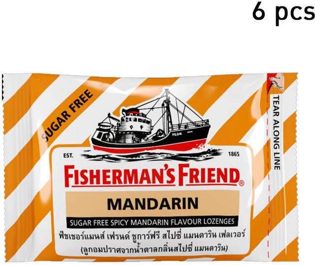 Fisherman's Friend Lutschtabletten Mandarine zuckerfrei 6 x 25 g - Bild 1