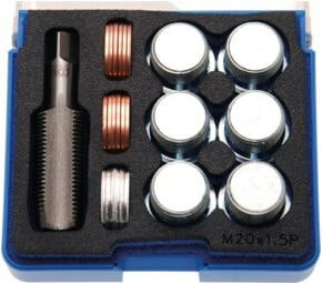 BGS Reparatursatz für Öl-Ablass-Gewinde M20 x 1,5 mm in Silber aus Stahl - Bild 1
