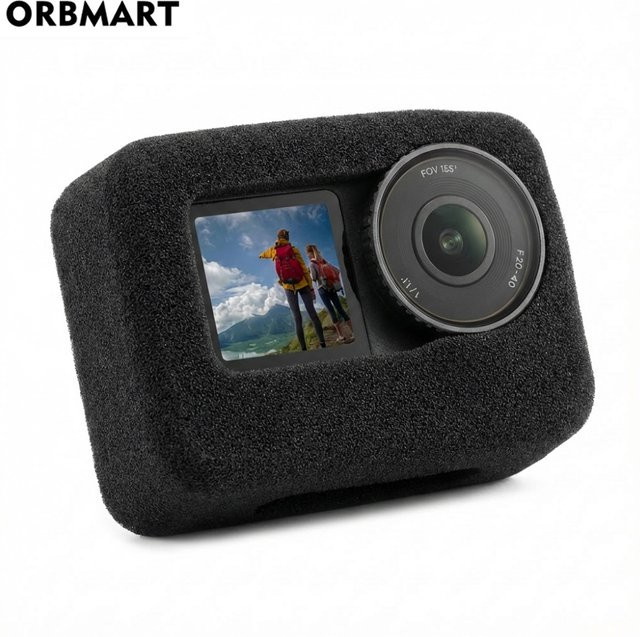 Windslayer Schaumstoffgehäuse für DJI Osmo Action 6 in Schwarz zur Rauschunterdrückung und als Windschutz für deine Action Camera - Bild 1