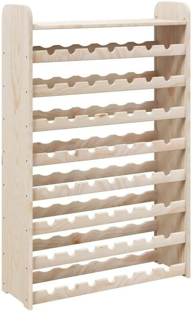 vidaXL Weinregal aus Massivholz Kiefer mit Oberplatte in rustikaler Optik, B/T/H: 72,5 x 25,0 x 111,5 cm - Bild 1