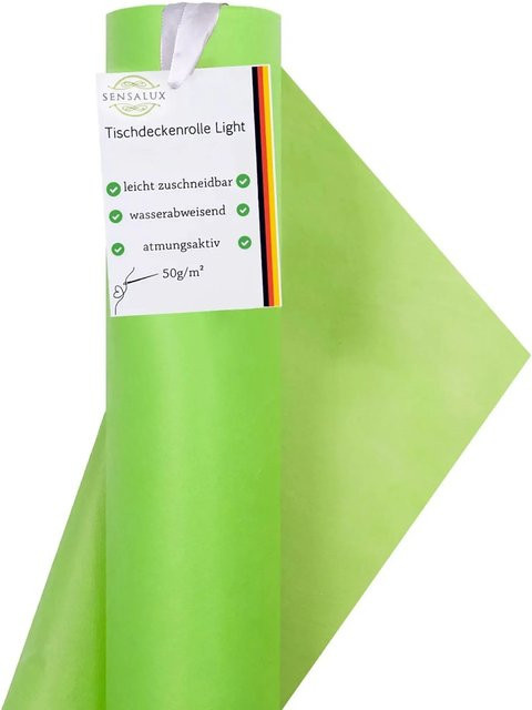 Sensalux Tischdeckenrolle Light Grüner Apfel, wasserabweisendes Vlies aus Polypropylen, Breite: 110 cm, Länge: 25 m - Bild 1