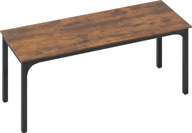 HOMCOM Schreibtisch im Industrie-Design mit Stahlgestell, Computertisch für Home Office und Schlafzimmer, Farbe: Braun, B/T/H: 200 x 60 x 75 cm - Bild 1
