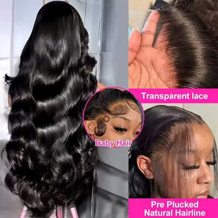 Happy Monday Perücke, 36 Zoll, Body Wave, Transparent Lace Front, 300% Echthaar - Bild 2
