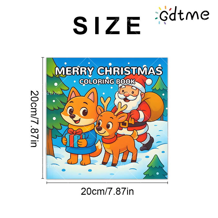 MERRY CHRISTMAS Malbuch für Erwachsene und Teenager mit dickem Papier in Multicolour - Bild 3