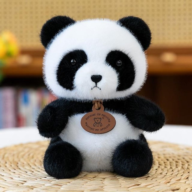 Xiangdudun Panda Elefant Tisch, Plüschtier Puppe, 16cm, Bunt / Mehrfarbig - Bild 1