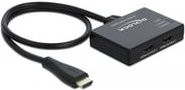 Delock HDMI Splitter 1 auf 2 mit LED-Anzeige Schwarz 4K 60 Hz - Bild 1
