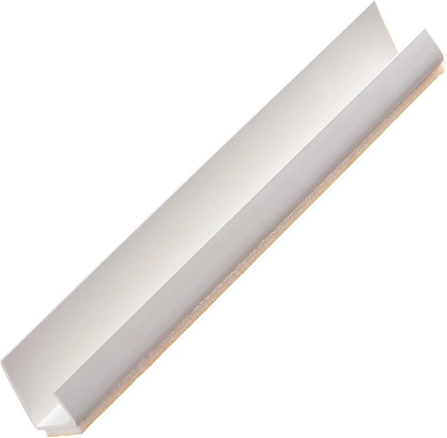 Protektor Einfassprofil 3735 Selbstklebend aus PVC in Weiß für 12,5mm Platten, Breite: 50 mm, Länge: 250 cm - Bild 1