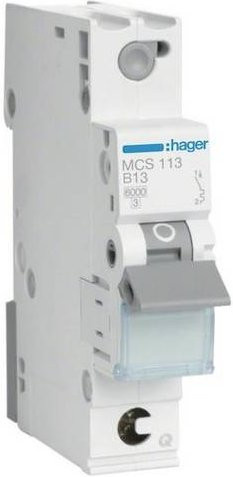 Hager MCS113 Leitungsschutzschalter 1-polig 13A 400V Weiß - Bild 1