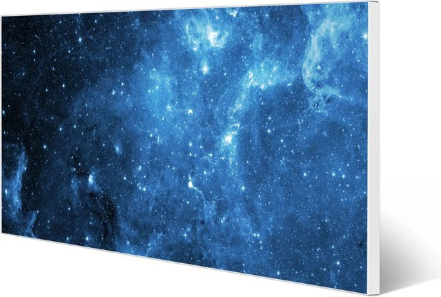Banjado Magnettafel aus Metall in Weiß mit Universum-Motiv, B: 78 cm, H: 37 cm - Bild 1