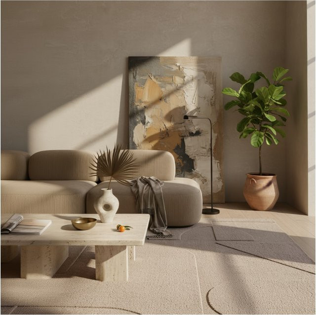 Waschbarer Kurzflorteppich LAVAREDO von Kadima Design im Skandi-Stil, Beige, Breite: 240 cm, Tiefe: 340 cm - Bild 1