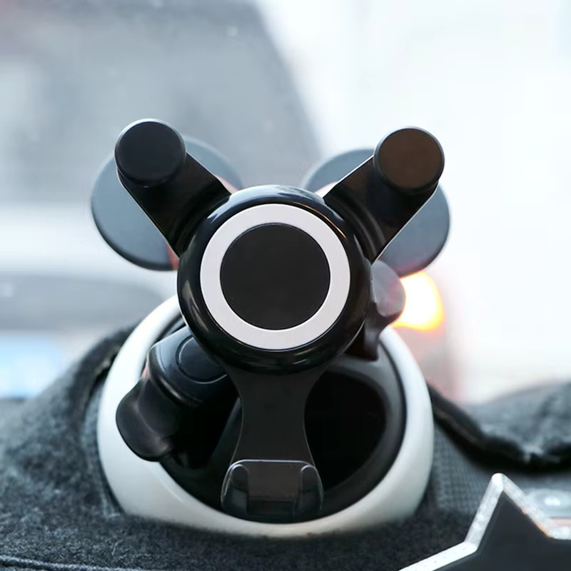 Handyhalterung mit Autoladegerät und Navigationshalterung für Smart Fortwo und Forfour in Schwarz - Bild 2