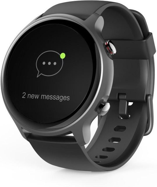 Hama Smartwatch Fit Watch 6910 in Black und Grey mit GPS, Bluetooth, Herzfrequenzmessung, Blutsauerstoffmessung, Schlaftracking und wasserdichtem Gehäuse - Bild 1