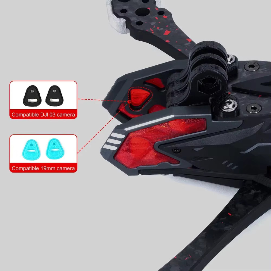 Axisflying Manta 5 Pro Wide X 5 Zoll 6S FPV-Rahmensatz in Schwarz mit 226,5 mm Radstand für RC FPV Freestyle Drohnen und 2207-Motoren - Bild 3