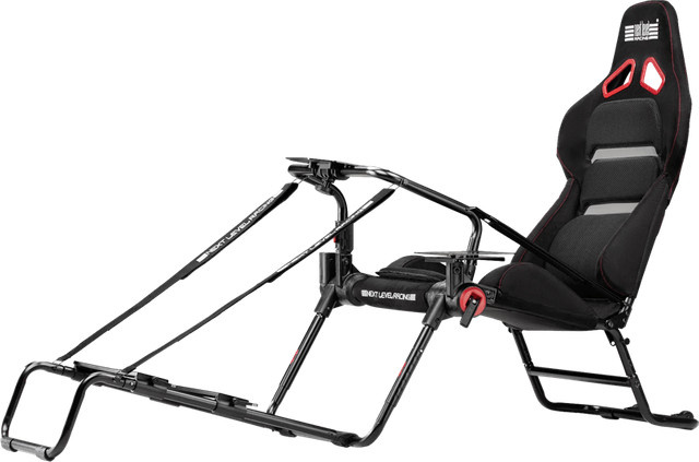 Next Level Racing GT Lite Pro Foldable Cockpit Sim Racing Rig in Schwarz mit Stoffbezug - Bild 1