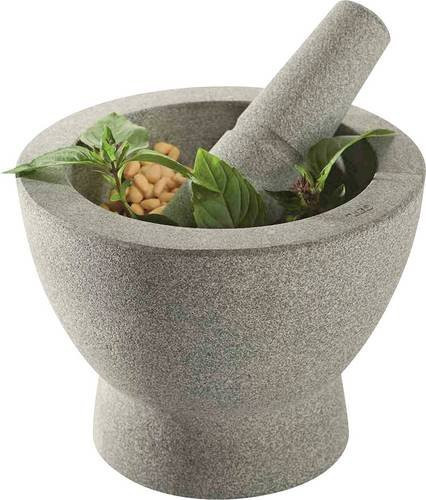 GEFU Granit-Mörser Crunchy mit Stößel, Grau, Durchmesser: 17 cm - Bild 1