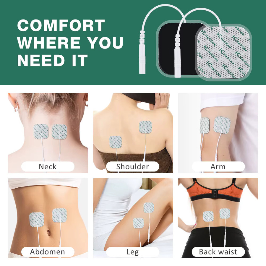 DearBeauty Elektroden Pads für EMS Muskel Stimulator, 4x4cm, Unisex - Bild 3