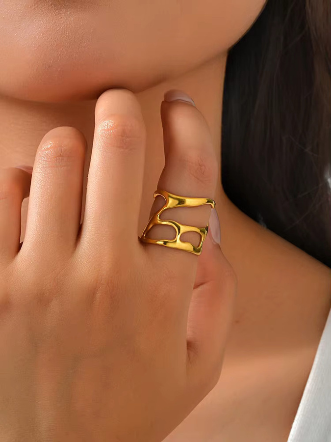 Yerik Offener Ring Edelstahl, Damen - Bild 2