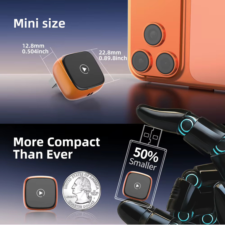 Grandnavi Orange 2in1 Smart Mini Box Wireless Carplay und Android Auto Plug & Play Verbindung für VW KIA Volvo Audi Ford Benz Honda MG - Bild 3