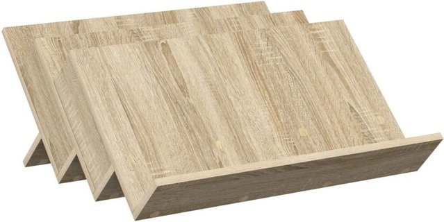 vidaXL Magazinregal Sonoma-Eiche in Braun, modernes Standregal aus Holzwerkstoff, B/T/H: 65 x 53 x 28,5 cm - Bild 1
