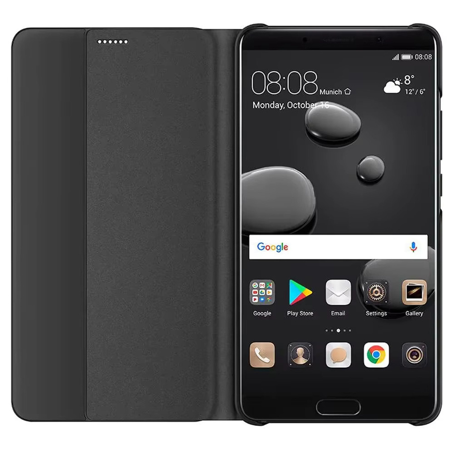 Smart View Flip-Cover für Huawei Mate 10 Pro aus PU-Leder mit Auto Sleep Wake Up Funktion in Blau oder Schwarz - Bild 3