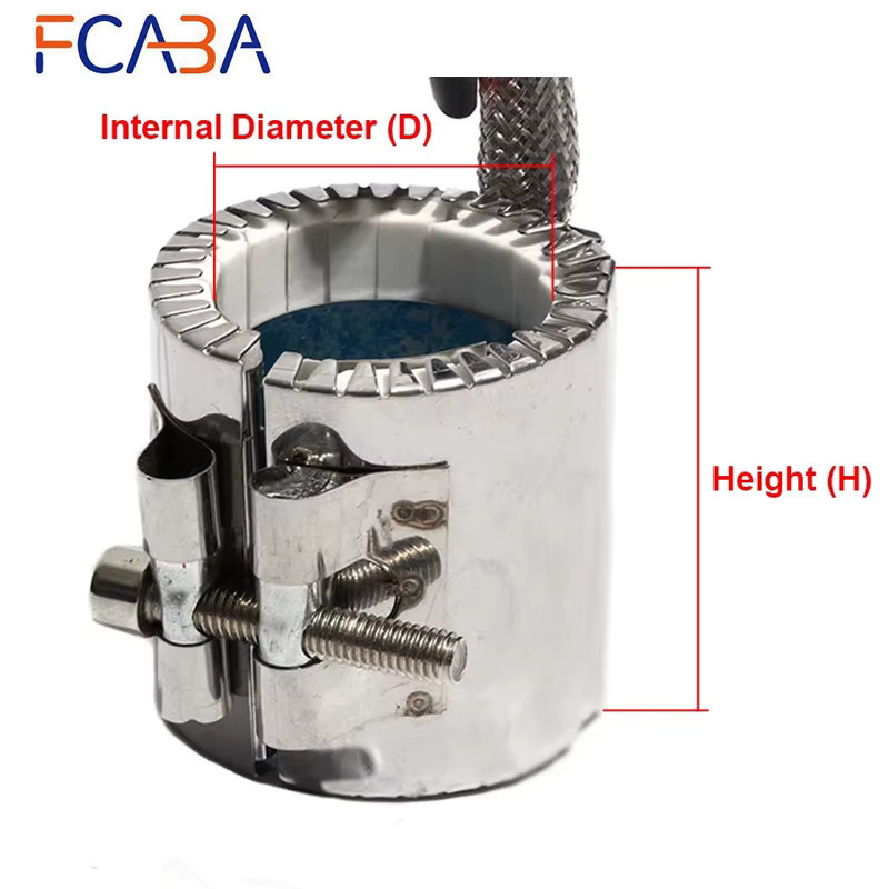 FCABA Keramik-Heizband Heizelement in Silber mit 30 mm Innendurchmesser und 30–50 mm Höhe - Bild 2