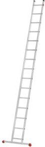 Hailo ProfiStep uno Aluminium Anlegeleiter mit 15 Sprossen in Silber, maximale Arbeitshöhe: 5,15 m - Bild 1