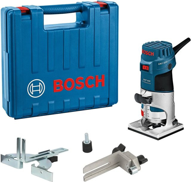 Bosch Professional Kantenfräse GKF 600 mit 600 W Leistung und Parallelanschlag in Blau - Bild 2