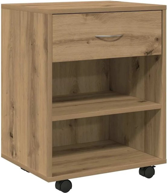 vidaXL Rollcontainer Artisan-Eiche in Braun aus Holzwerkstoff B/T/H: 46 x 36 x 59 cm - Bild 1