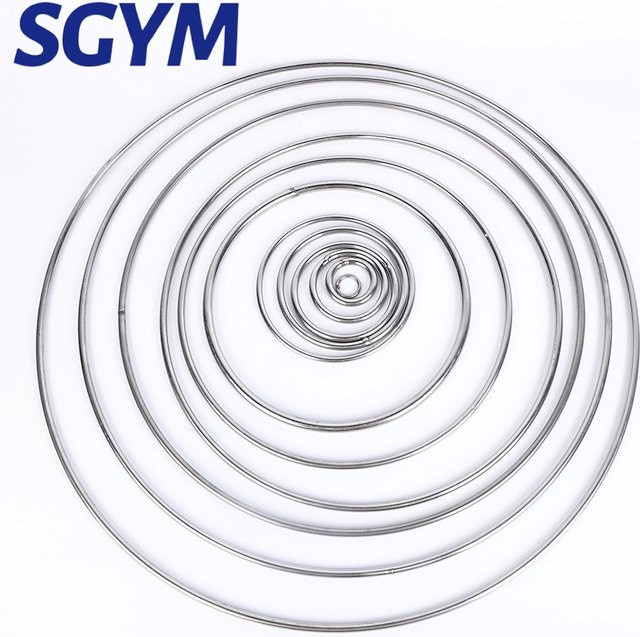 SGYM O-Ring aus Edelstahl 304 für Hand-Yoga-Umreifung, Farbe: Silber, Durchmesser: 100 mm, 120 mm, 200 mm, 250 mm, 300 mm, 400 mm - Bild 1