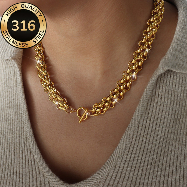 LUXUKISSKIDS Halskette, 18K vergoldet, 13mm, Damen, Mädchen - Bild 1
