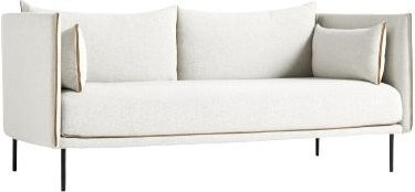HAY Silhoütte Sofa in Weiß mit Stoffbezug und pulverbeschichtetem Stahlgestell - Bild 1