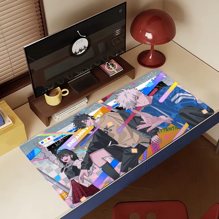 L-Link Anime Mauspad Multicolor rutschfeste Gamer-Schreibtischunterlage für Laptop und Büro - Bild 4
