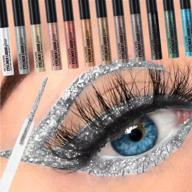 Flüssiger Eyeliner-Lidschatten, Perlglanz-Glitzer, Unisex - Bild 1