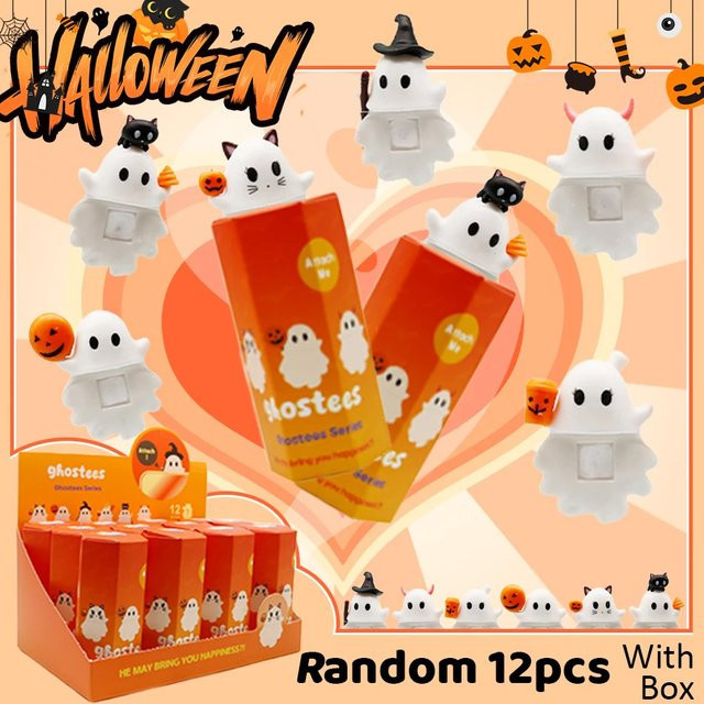 Bandai Halloween Ghost Blind Box, Kleine Figuren, Fantasy, Weiß - Bild 1