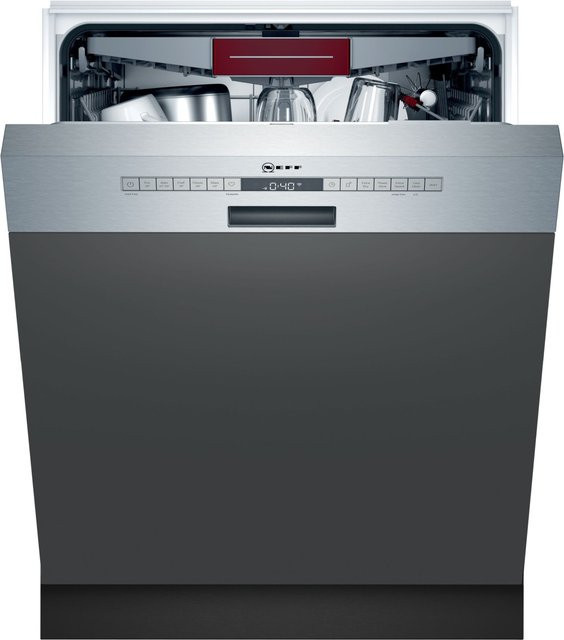 NEFF Teilintegrierter Einbau-Geschirrspüler S145ECS11E in Edelstahl Silber, Breite: 60 cm - Bild 1