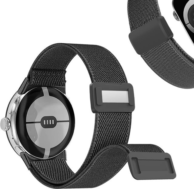 Smartwatch Armband Nylon, Schwarz, Unisex - Bild 1