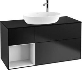 V&B Waschtischunterschrank Finion mit Wandbeleuchtung, Farbe Weiß lackiert, Breite: 120 cm, Tiefe: 50,1 cm, Höhe: 50,1 cm - Bild 1