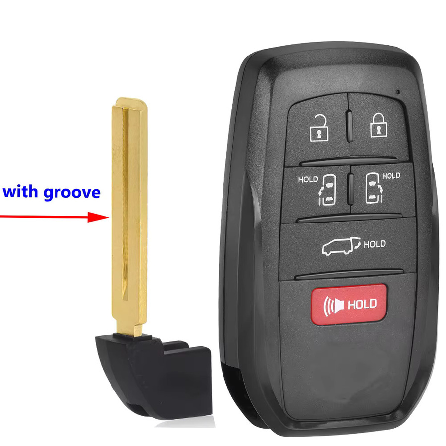 DIYKEY Smart-Remote-Schlüsselanhänger für Toyota Sienna 2021 bis 2025, Farbe: Schwarz, Frequenz: 314,3 MHz, Modell: 231451-3041 HYQ14FBX - Bild 4
