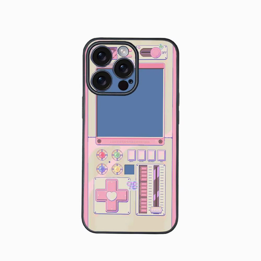 Retro-Spielkonsole Handyhülle für Apple iPhone 12 bis 16 Pro Max Plus in Schwarz als Softshell-Schutz - Bild 3