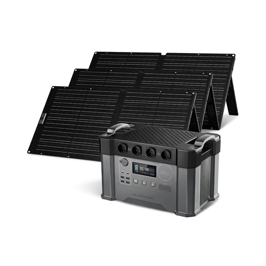 ALLPOWERS S2000 Pro Outdoor-Generator 2400 W tragbares Kraftwerk mit 4 x 100 W faltbaren Solarmodulen für Camping und Wohnmobile - Bild 6