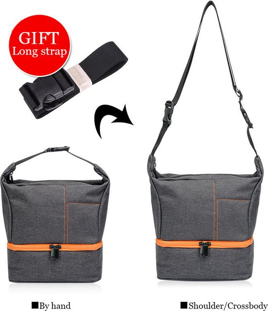 Stoßfester und wasserabweisender Kamera-Rucksack von JINNUOLANG für DSLR-Kamerataschen, ideal für Outdoor-Reisen, in Orange und Grau - Bild 1