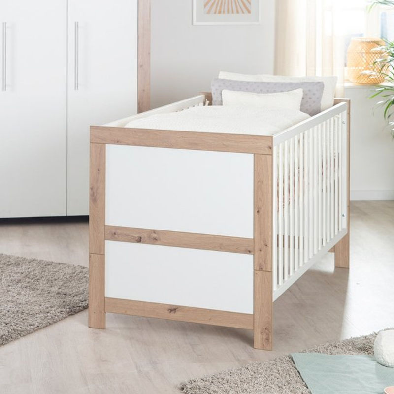 Roba Kombi-Babybett Malo in Weiß mit ausziehbarem Gitter B/H: 70 x 140 cm - Bild 2