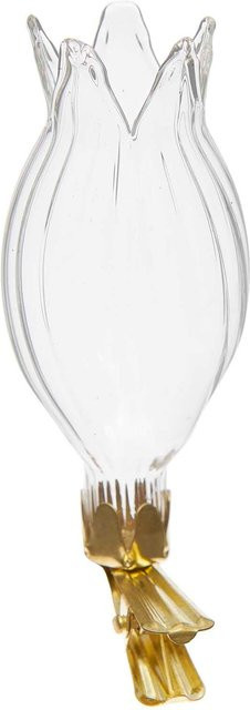 Rico Design Mini Clip-Vase Blüte in transparentem Glas, oval, B: 3,5 cm, H: 8,0 cm - Bild 1