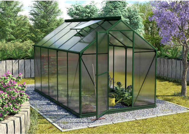 Vitavia Gewächshaus Triton 6200 HKP in Smaragdgrün mit Polycarbonat-Platten und Stahlfundamentrahmen - Bild 1