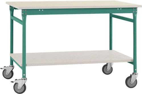 Manuflex BB5317.0001 Beistelltisch BASIS mobil mit Kunststoff-Platte und Zwischenboden, Grau, B/T/H: 100 x 60 x 85 cm - Bild 1